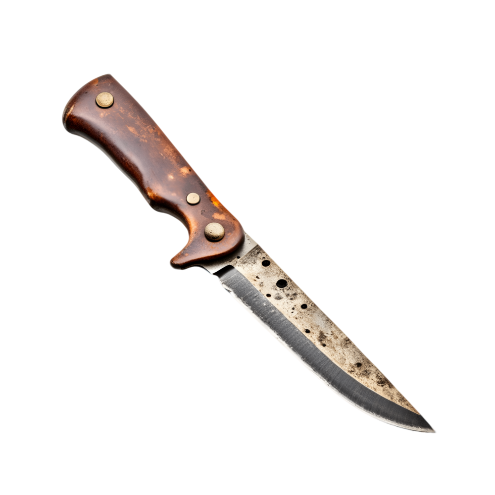 rostig kniv isolerat på transparent bakgrund png