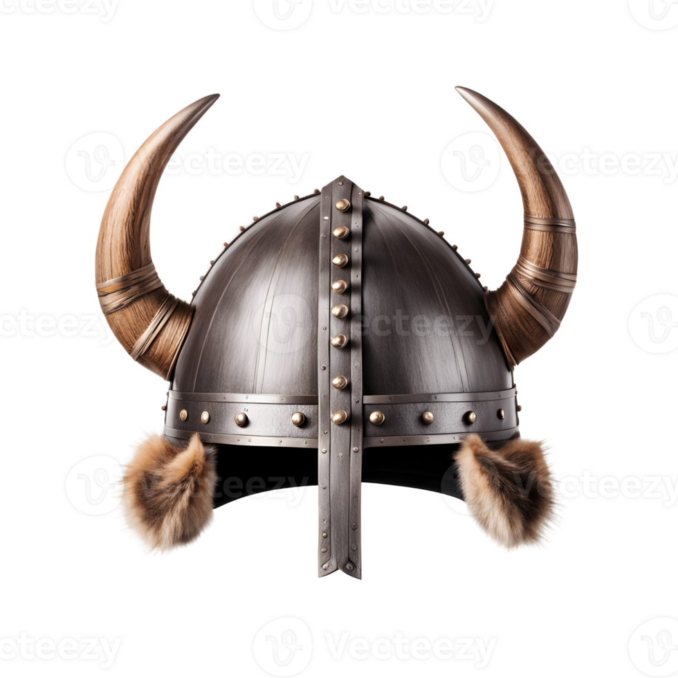 Viking Helmet with Fur isolated on transparent background png