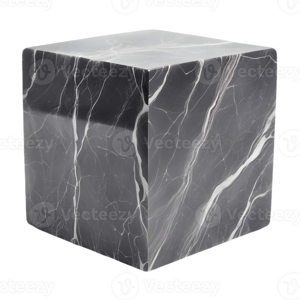 Marble Cube isolated on transparent background png