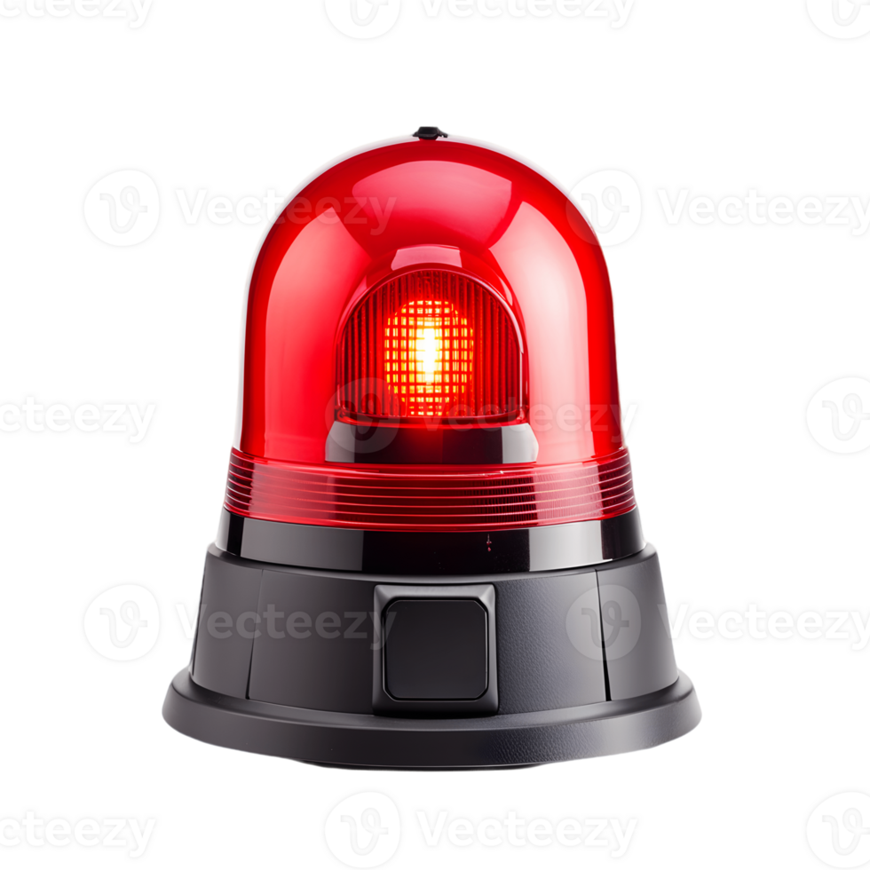 Red Siren Light isolated on transparent background png
