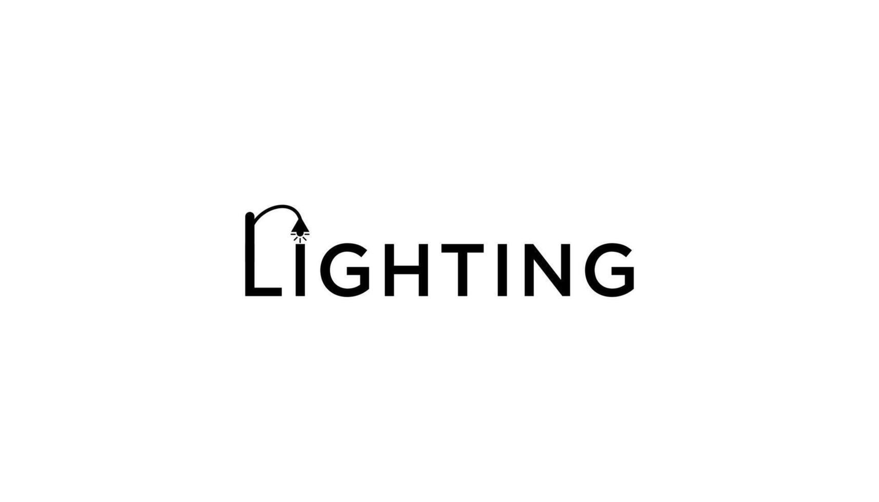 lighting in letter I logo design template vector