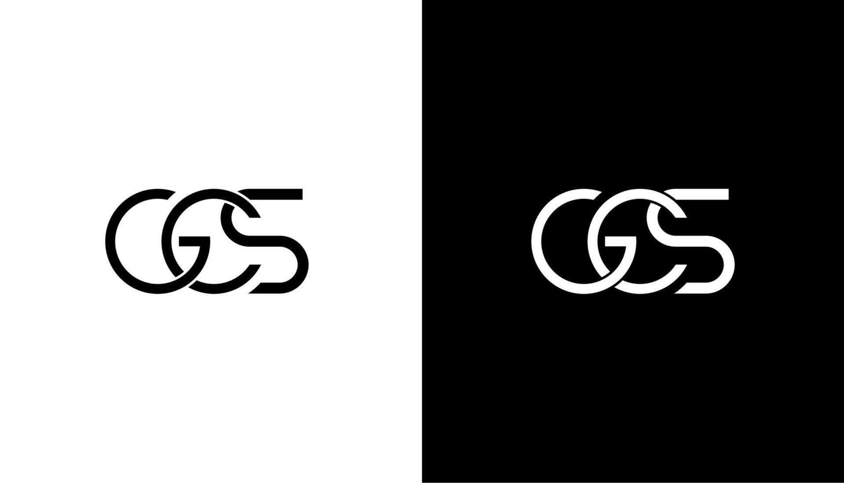 GCS letter creative modern elegant logo design template vector