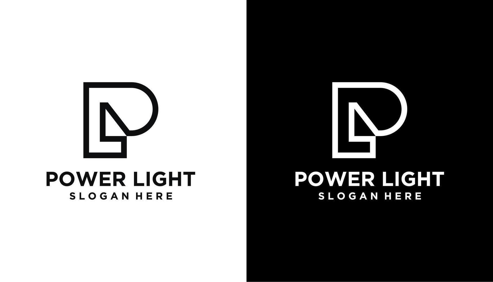 LP PL abstract monogram logo template vector