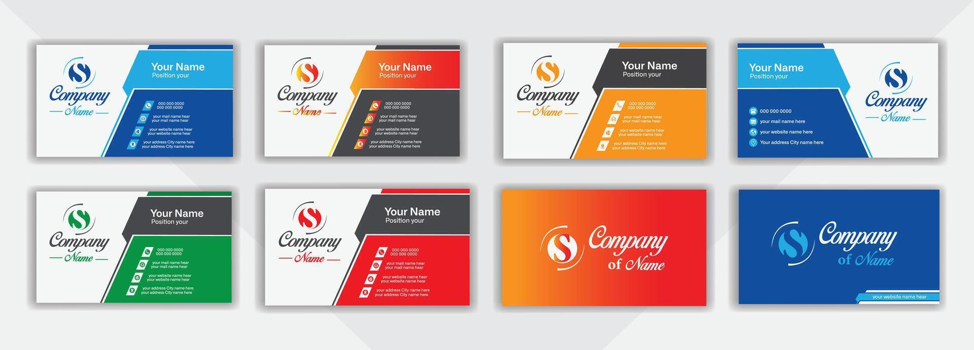 Modern Premium Multi use Business card design bundle vector