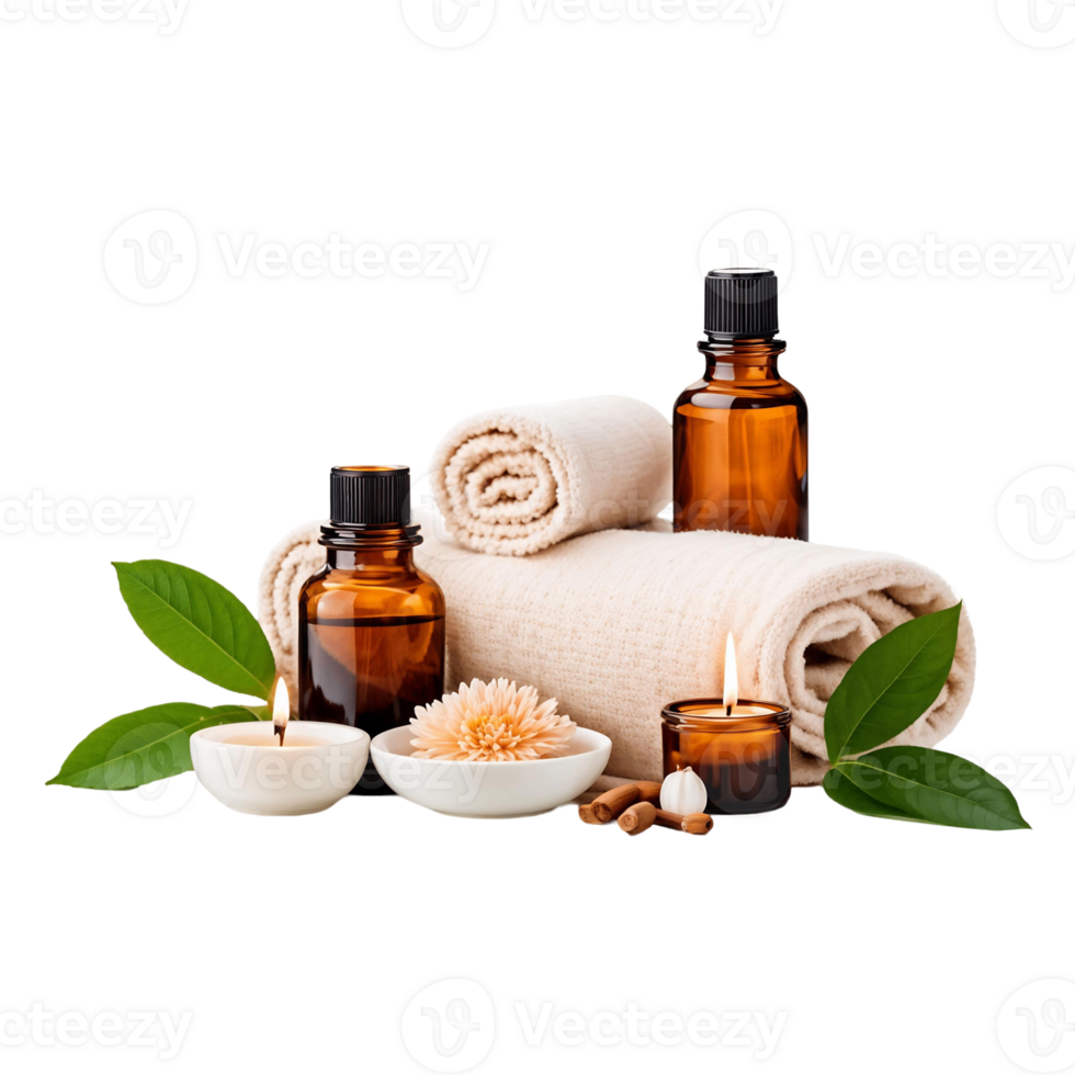 Relaxing Spa Set Isolated on Transparent Background png