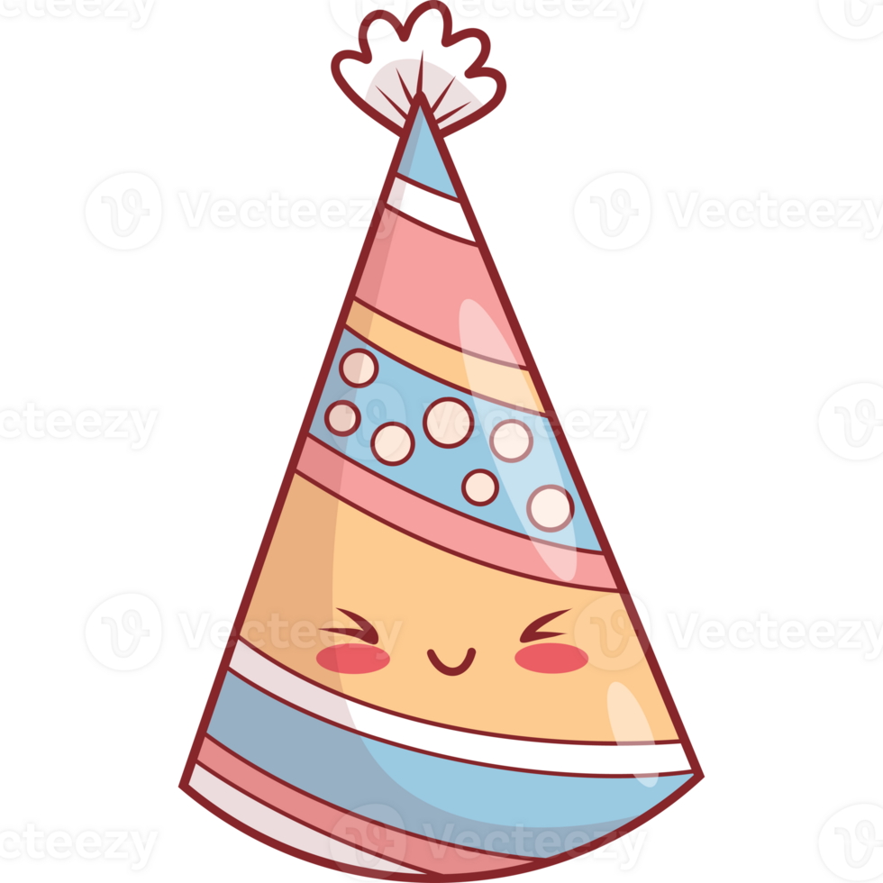 Cute birthday cap character png