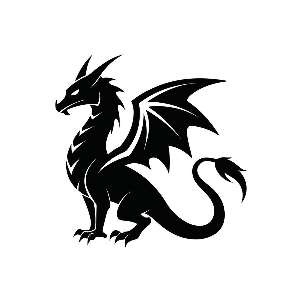 Drago Roar silhouette vector