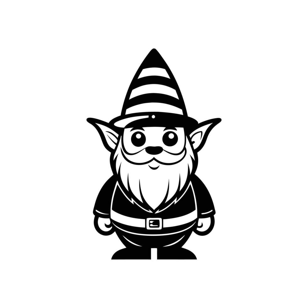 Gnome Haven , silhouette design vector