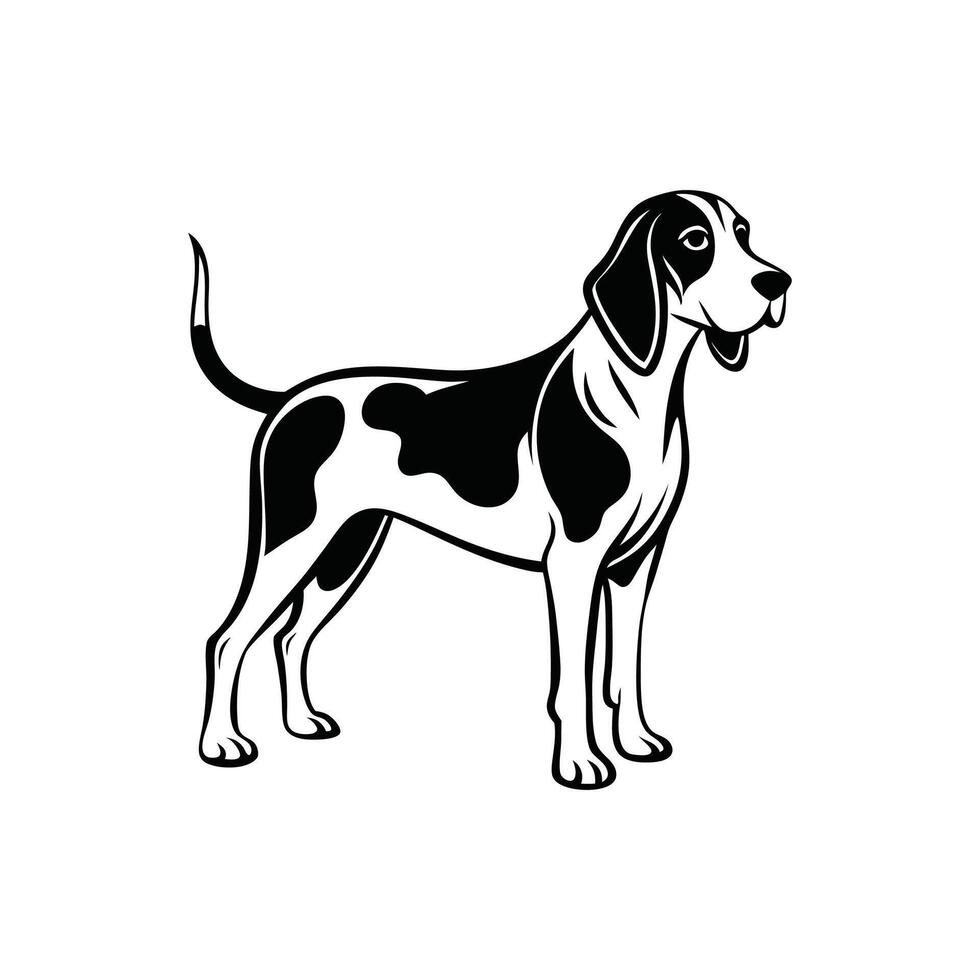 Coonhound Tracker dog vector
