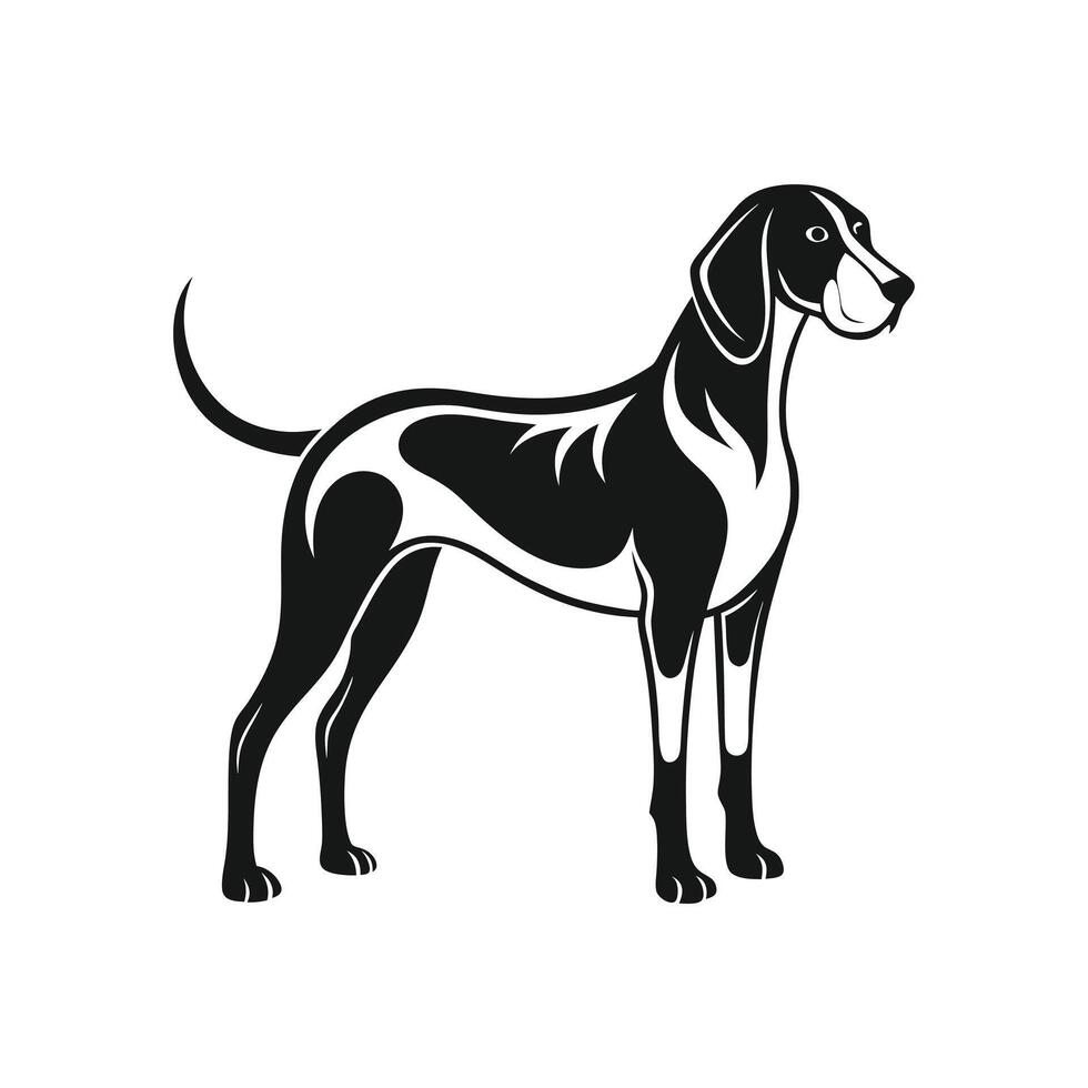 Loyal Coonhound dog vector