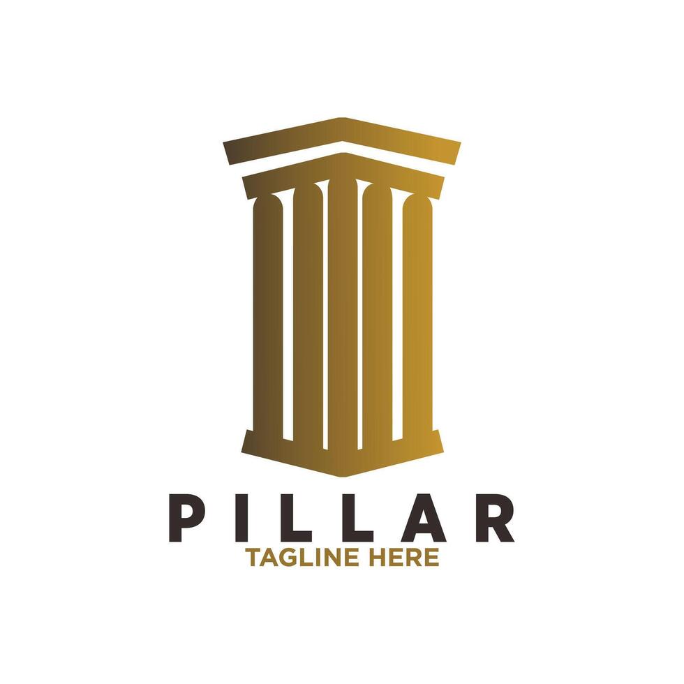 pillar logo design template vector