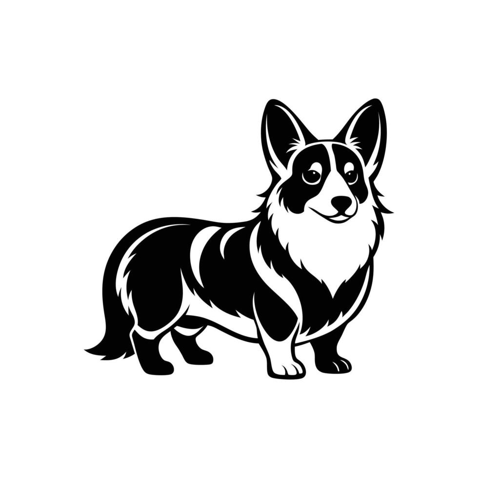 Corgi Companion silhouette vector