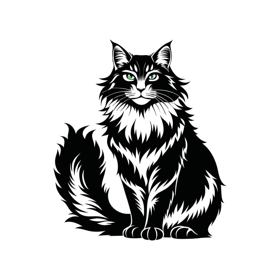Majestic Coon Cat vector