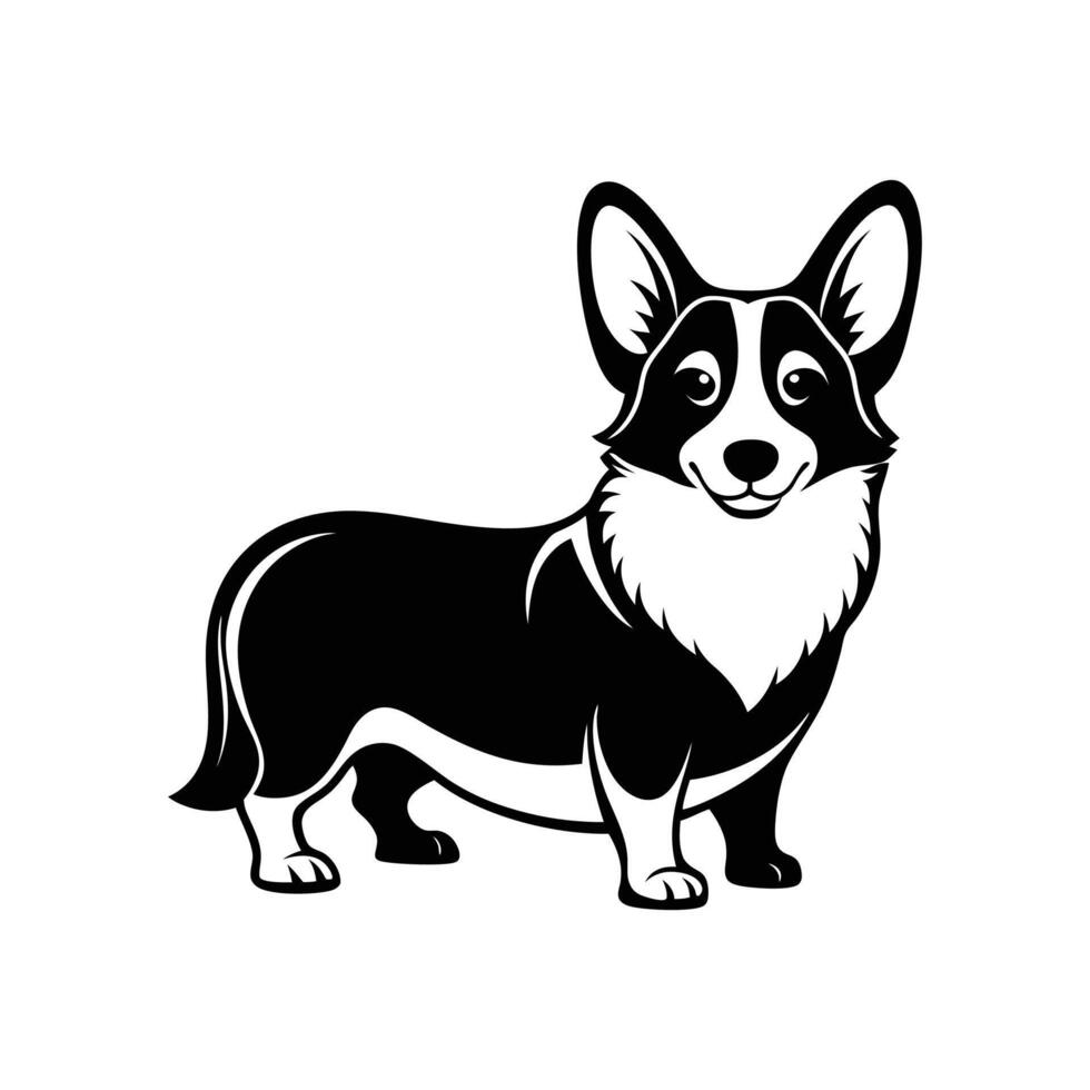 Short Stout Corgi vector