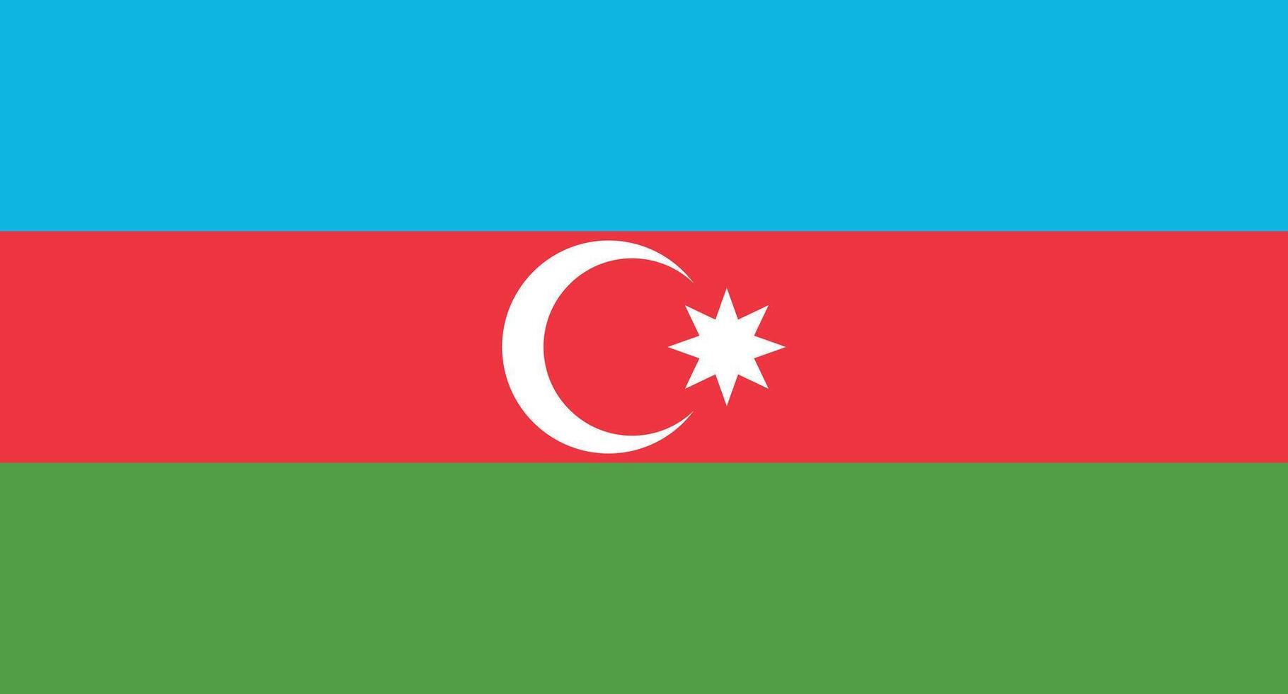 National Flag of Azerbaijan flat design vector