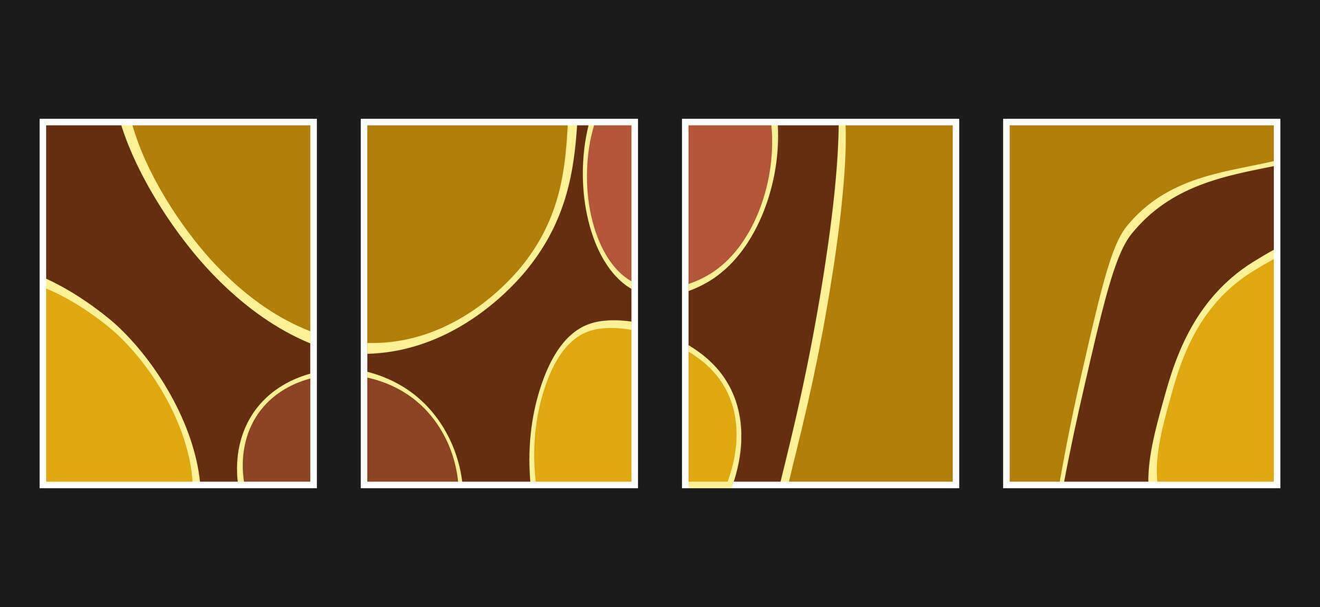 Abstract art nature background. Modern shape line art wallpaper. Boho foliage Neutrals design for home deco, wall art, social media post and story background vector