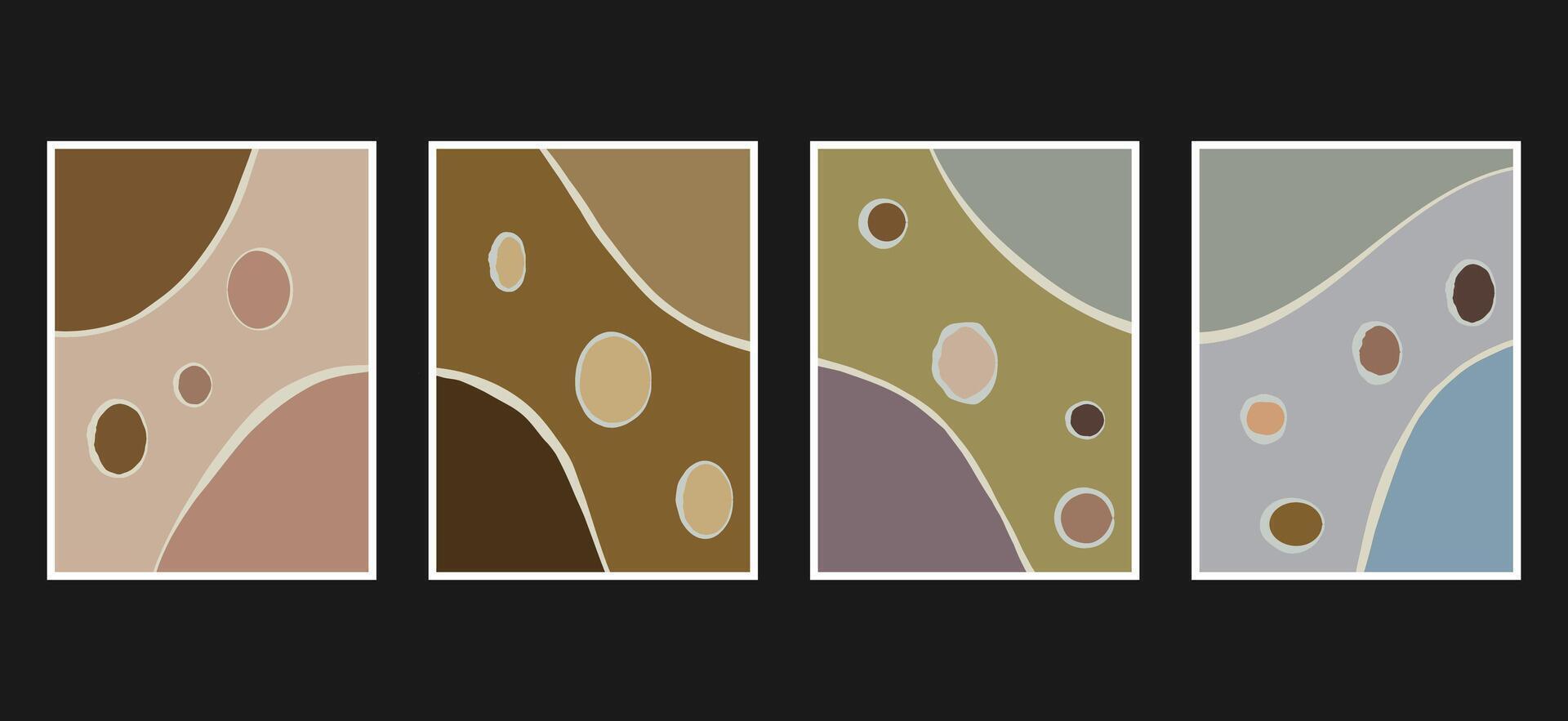Set of abstract backgrounds with various hand drawn dynamic shapes for creative graphic design. Neutrals illustration vector