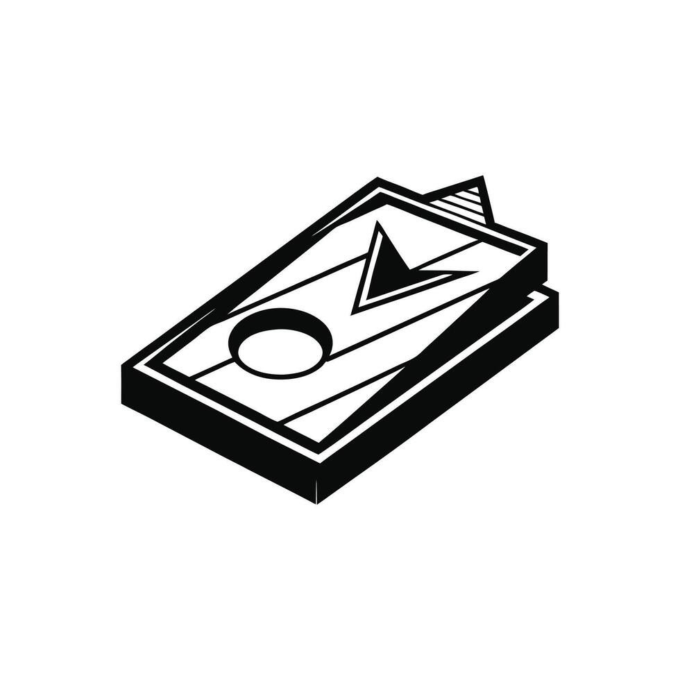 corn hole illustration, logo, isolated on white background style vector