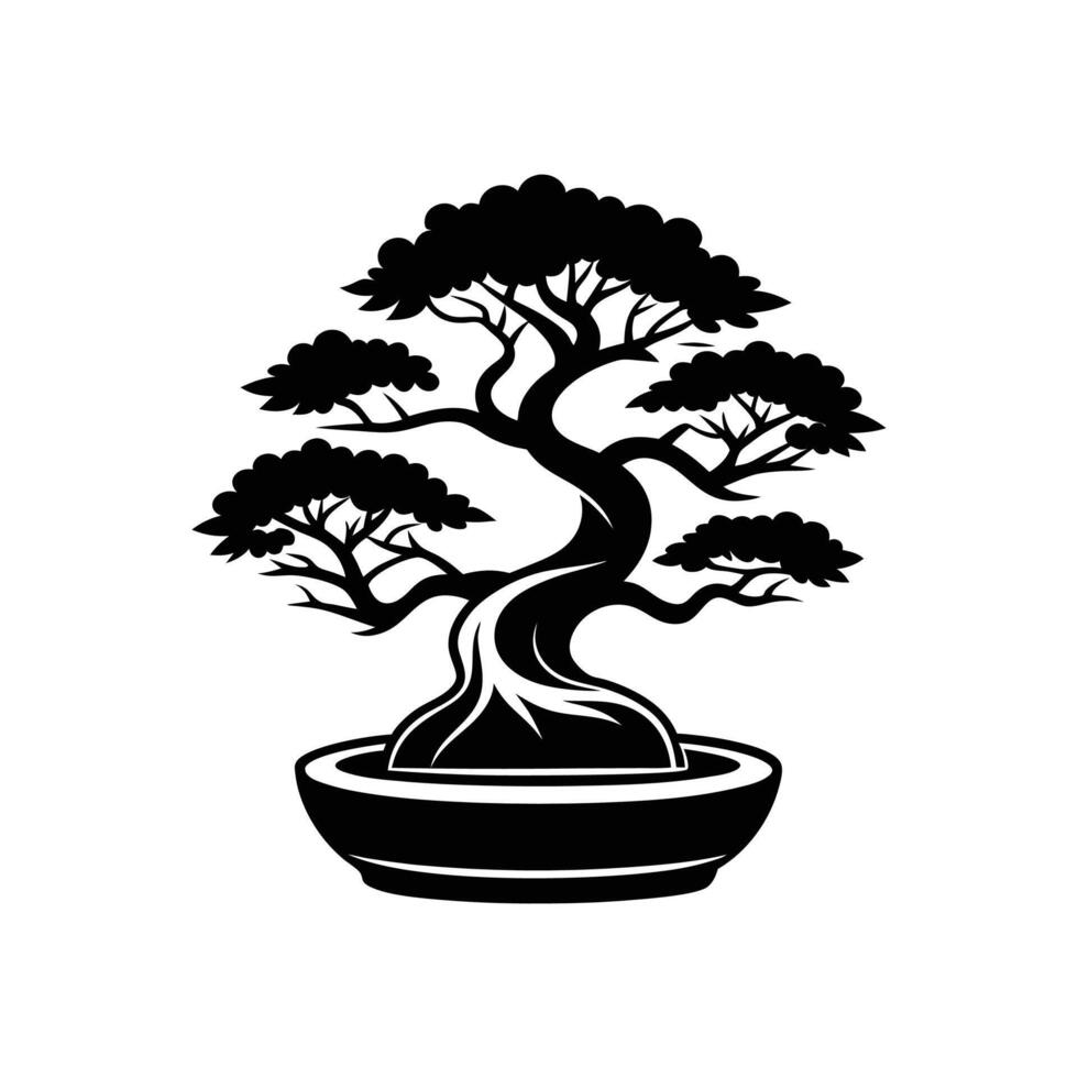 bonsai tree , design vector