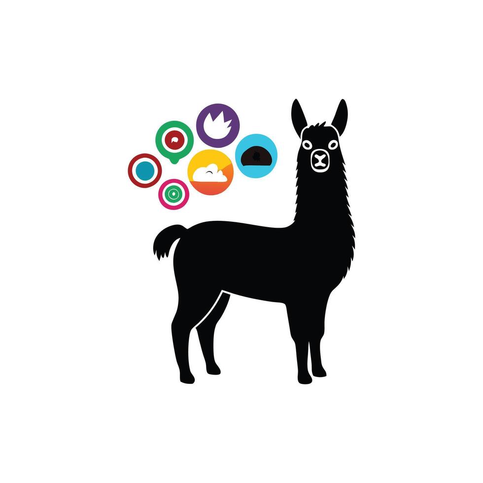 Alpaca Vectors on White Background