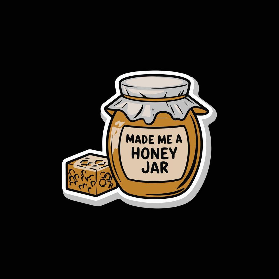 honey jar design style concept , vector