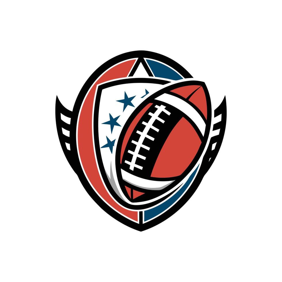 American Football Silhouette Clash illustration isolated on white background vector