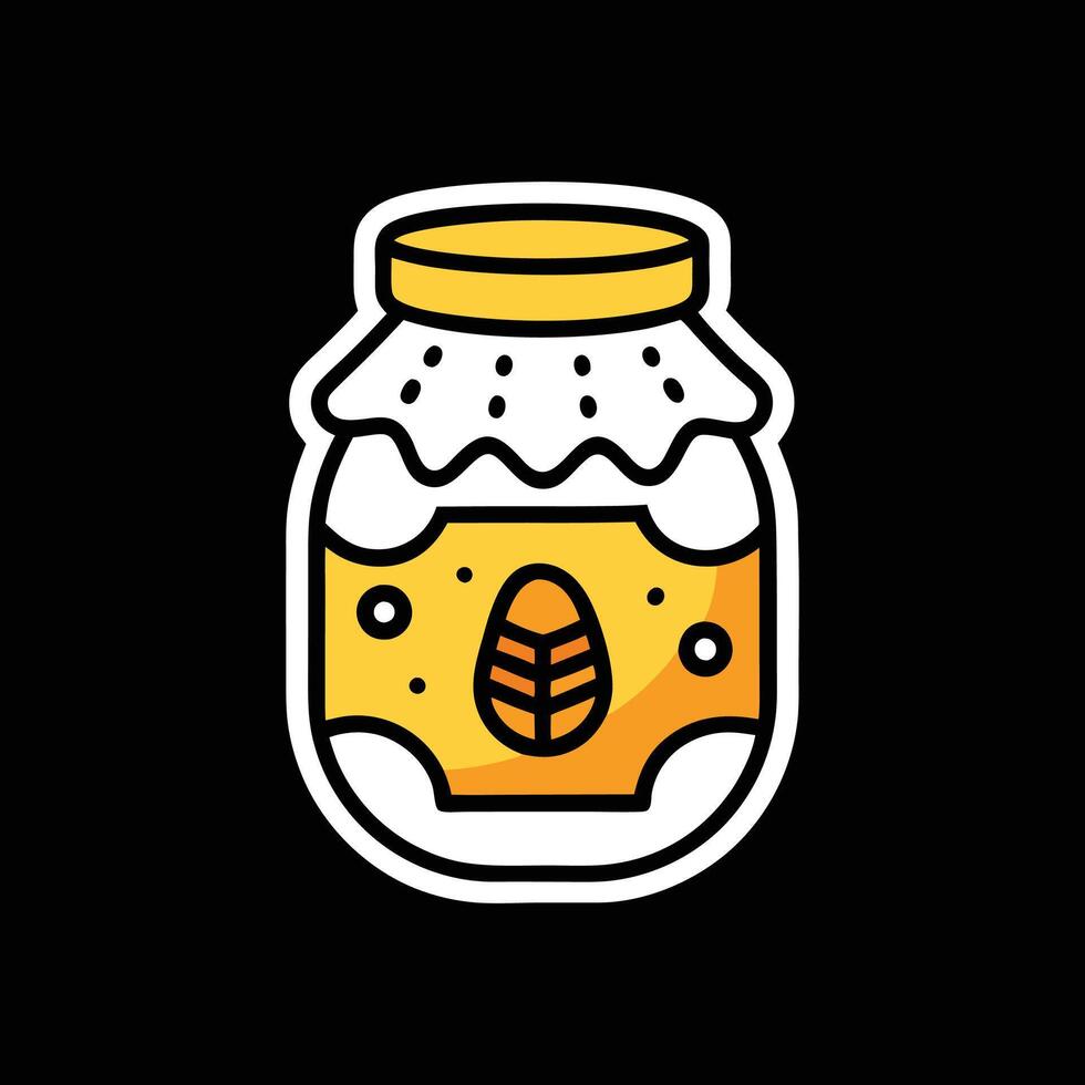 honey jar design style concept , illustration vector