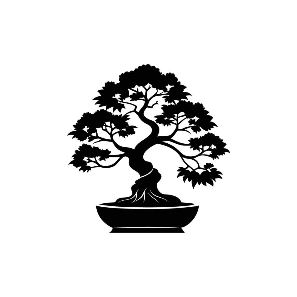 bonsai tree , design template style vector