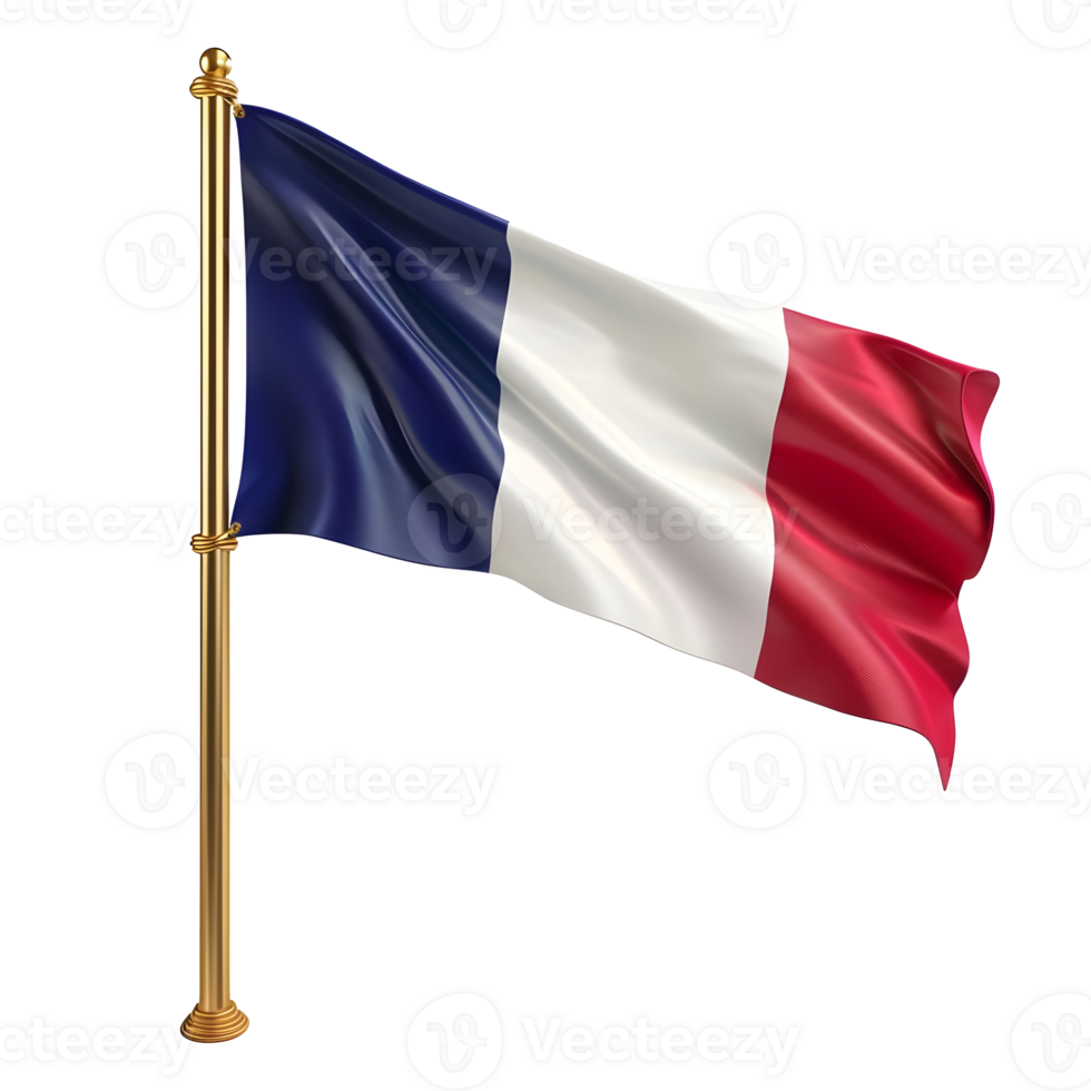 France flag isolated on transparent background png