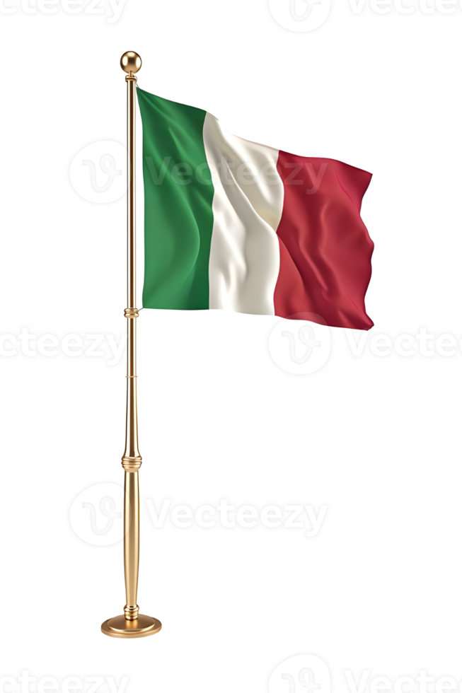 Italy flag isolated on transparent background png