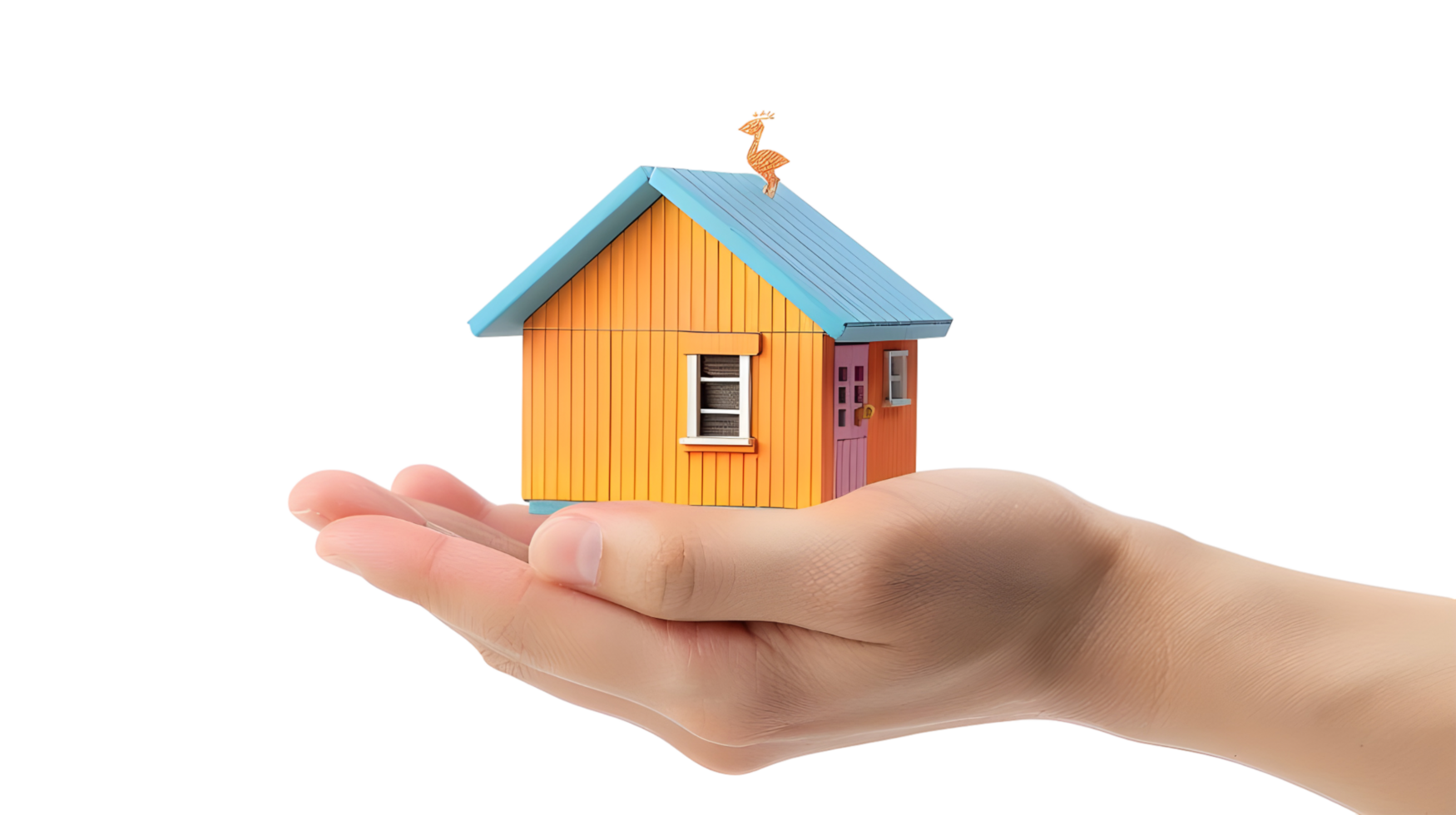 Hand Holding Small House isolated on transparent background png
