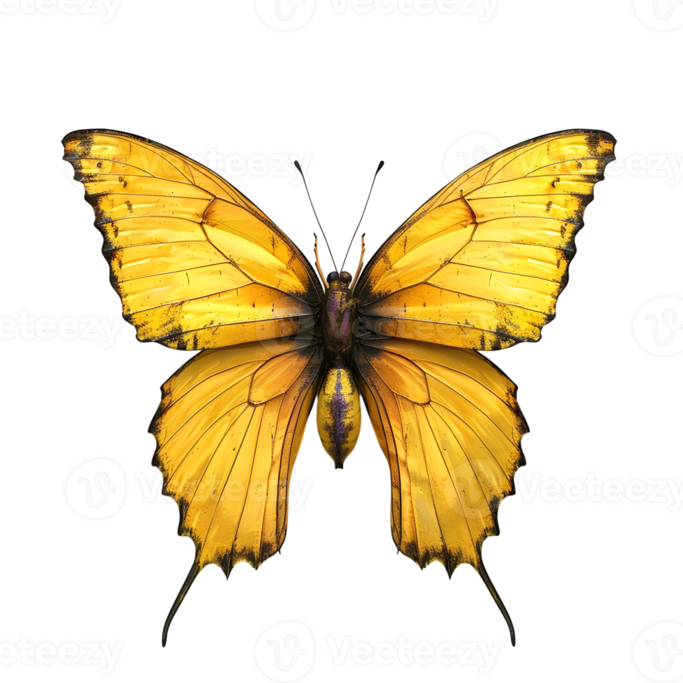 Yellow Butterfly isolated on transparent background png