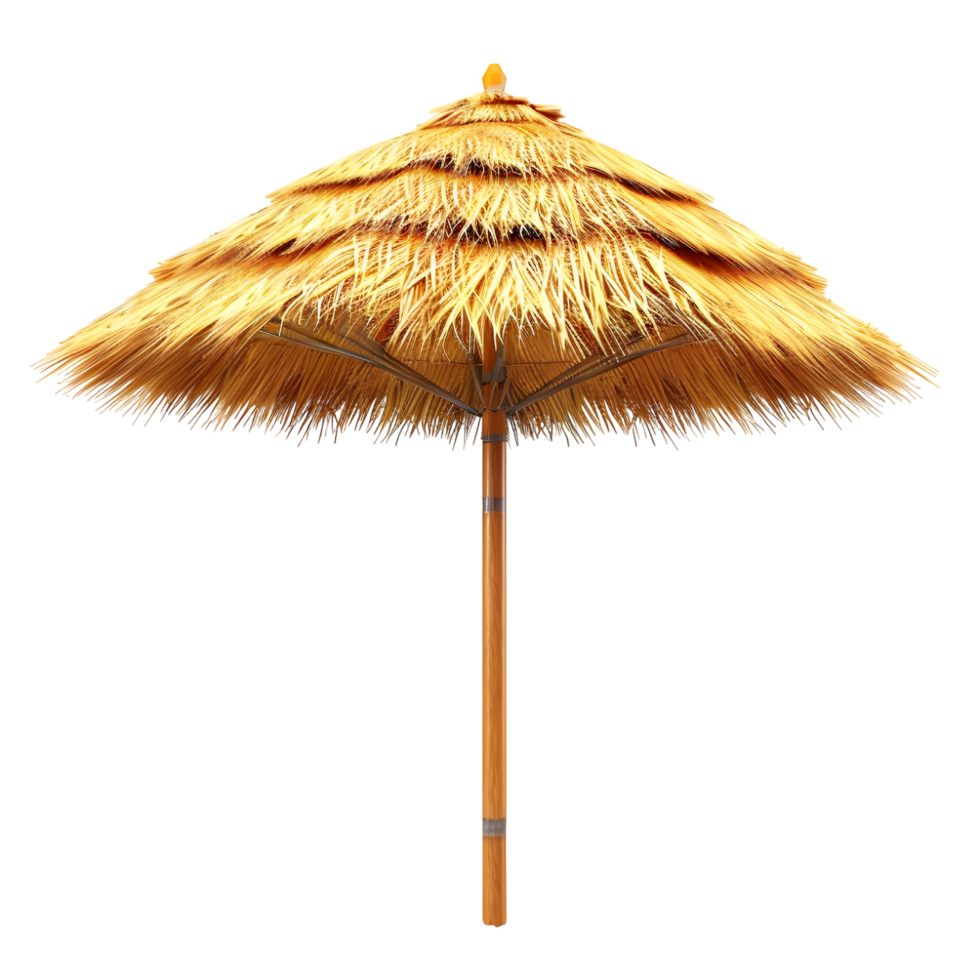 Straw Umbrella isolated on transparent background png