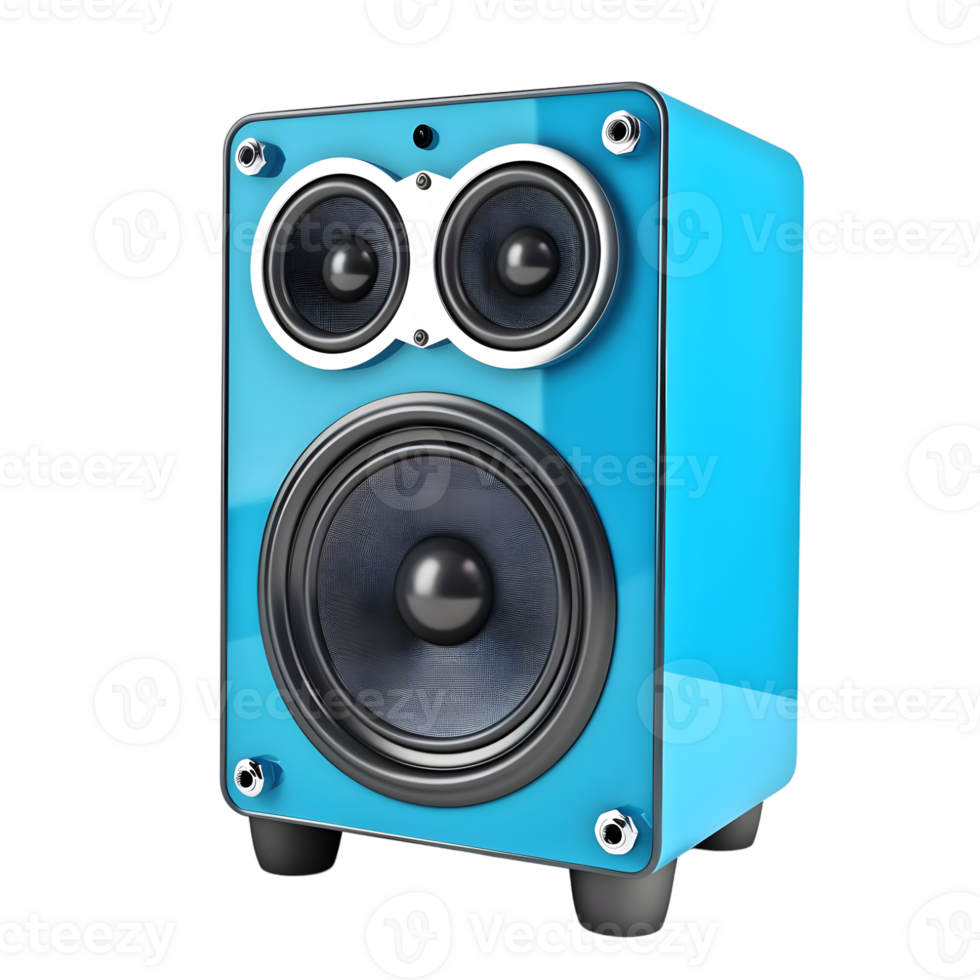 Blue Double Speaker isolated on transparent background png