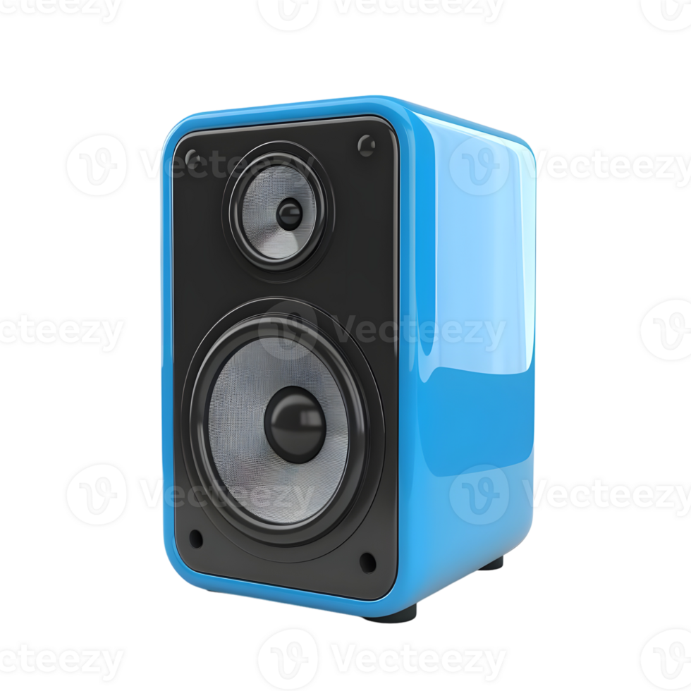 Blue Speaker isolated on transparent background png