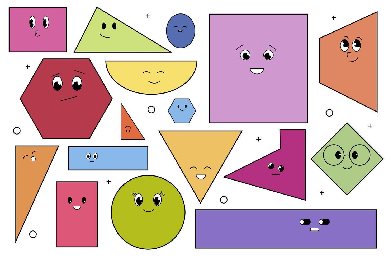 Basic geometric shapes set vector