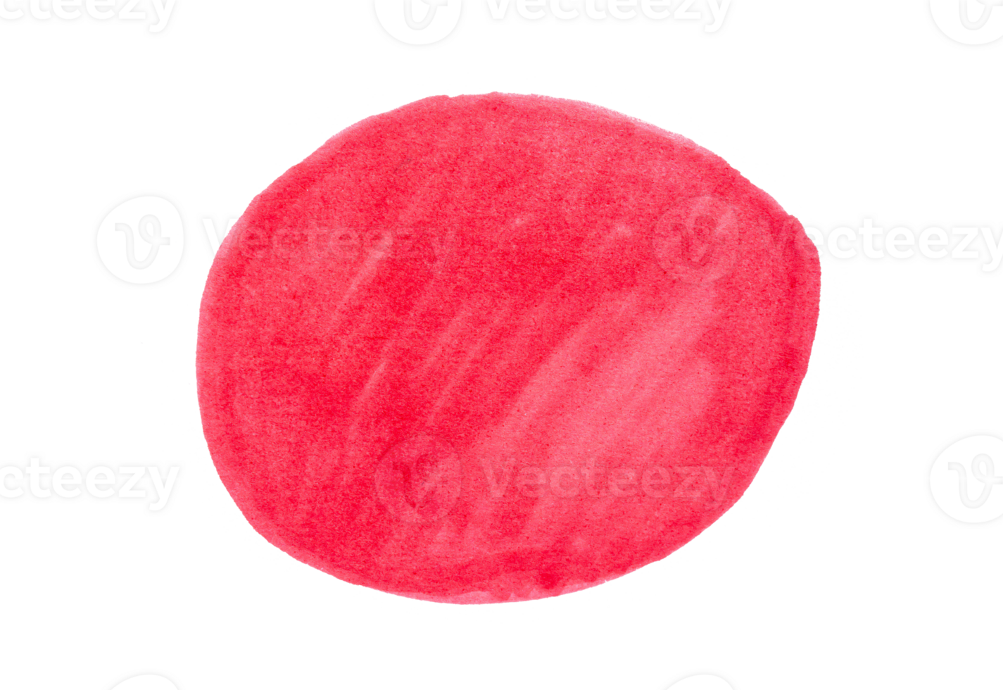 Red marker scribble round cut out design element png
