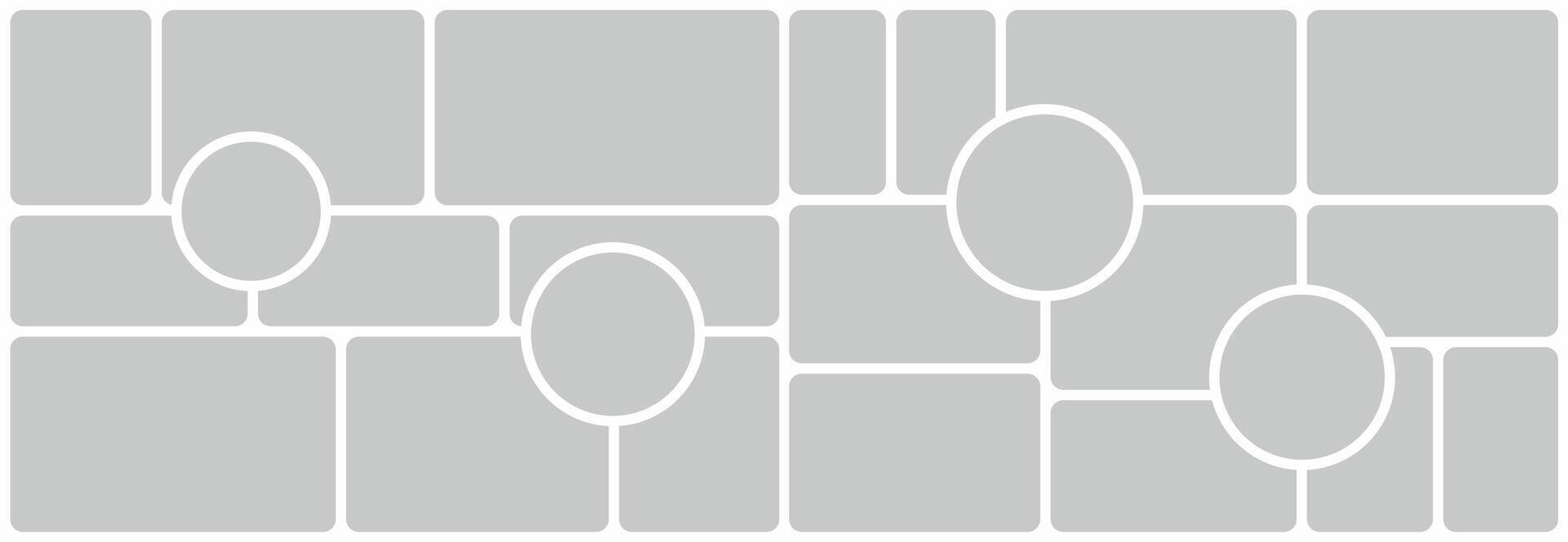 page grid layout abstract photo frames vector