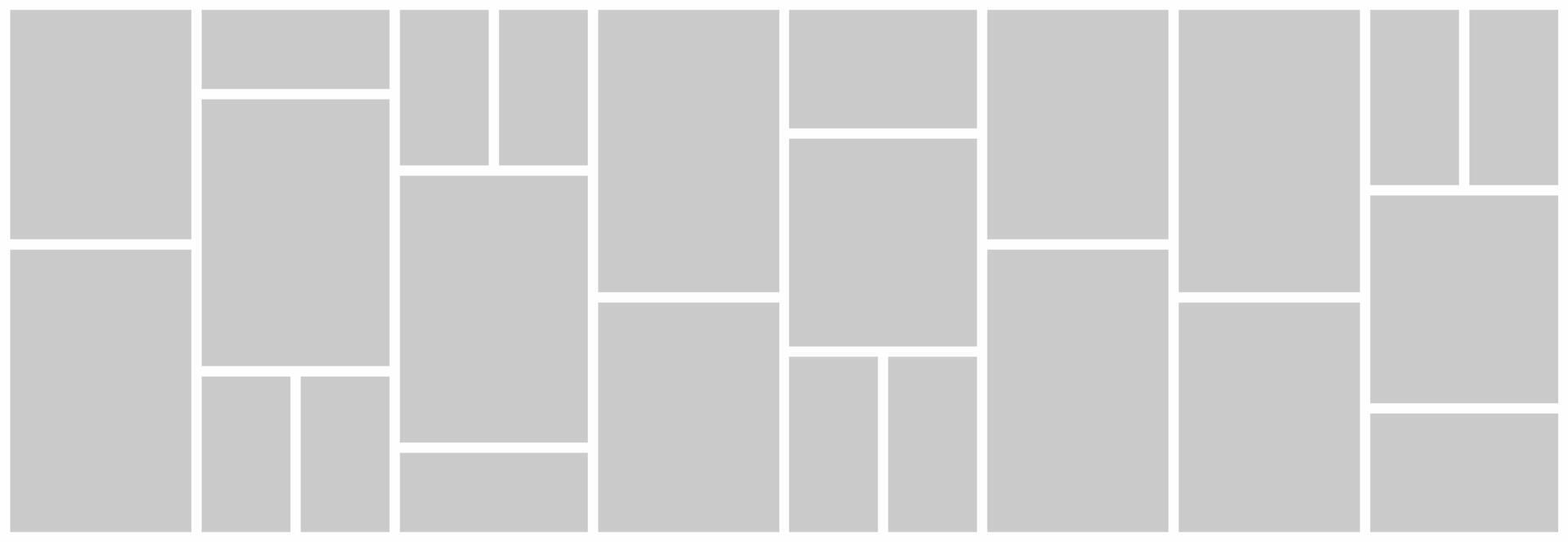 grid layout abstract photo frames template vector