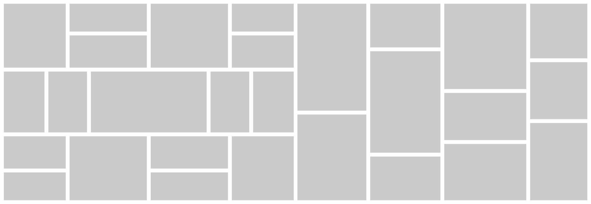 grid digital photo wall template vector