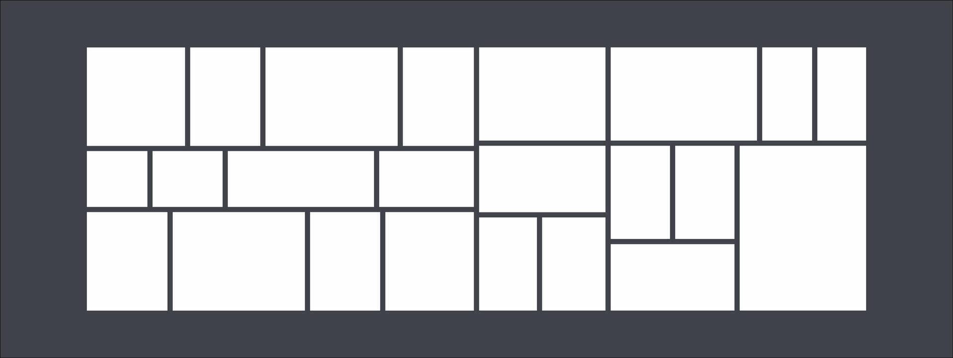photo collage design template vector