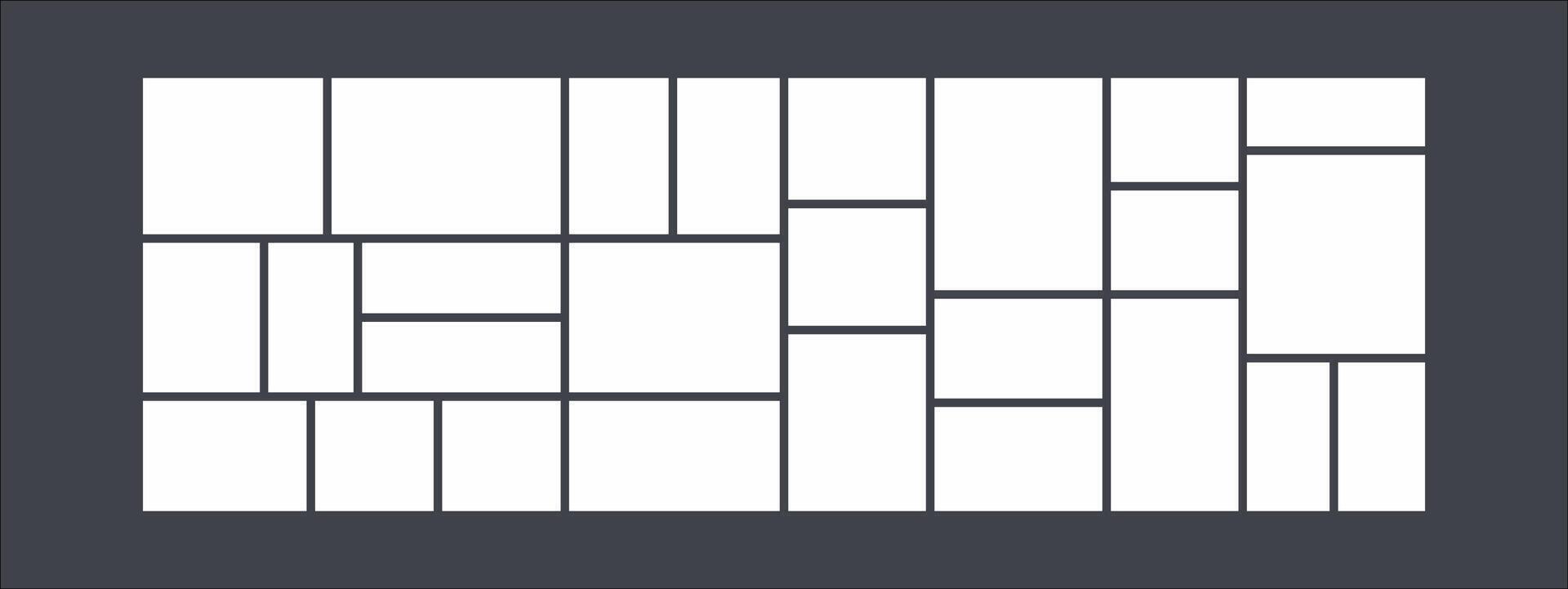 grid digital photo collage design template vector