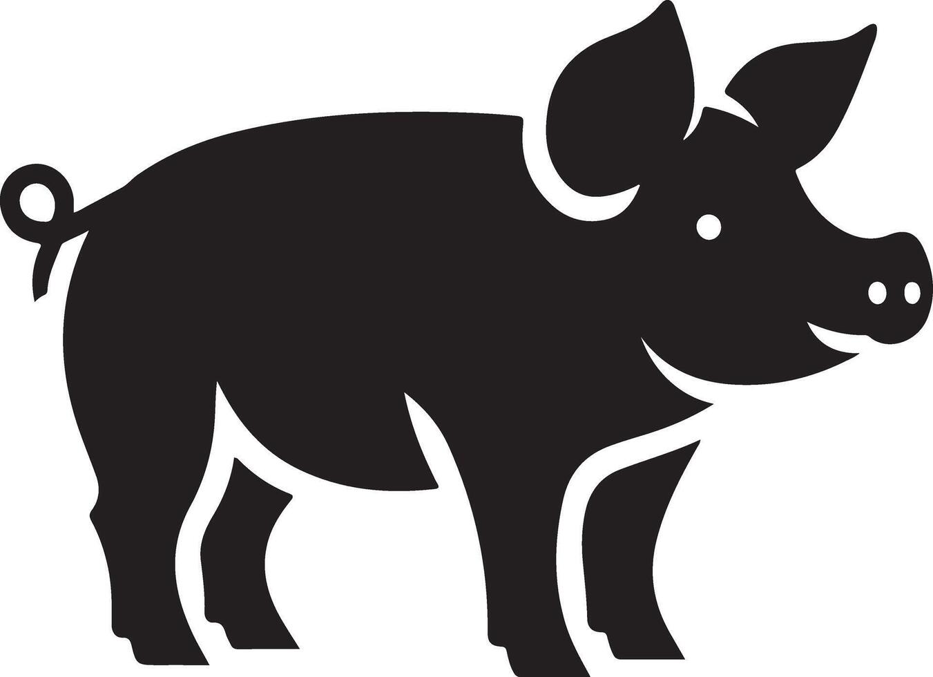 Pig silhouette art for logo vector