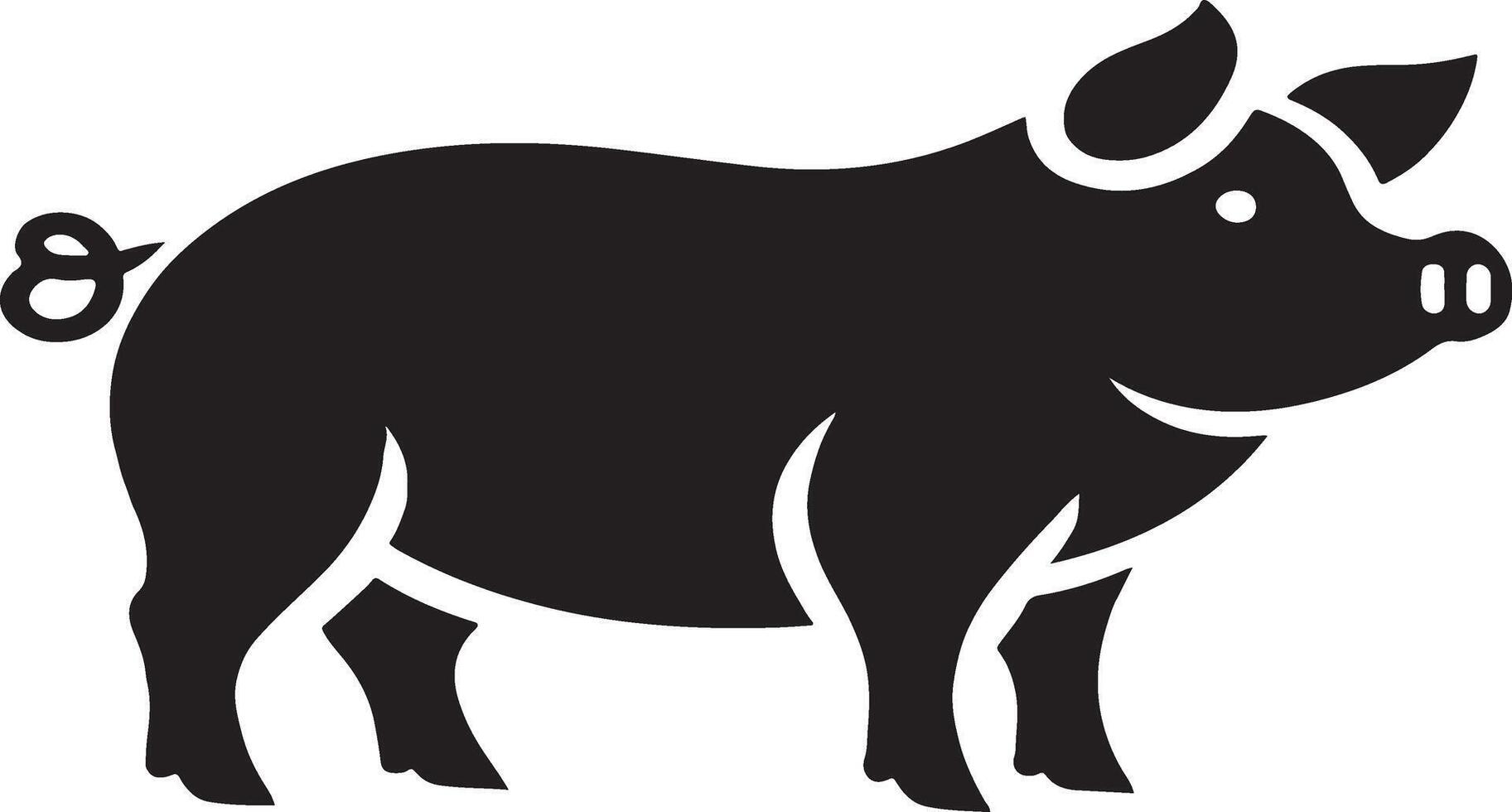Pig silhouette image download vector