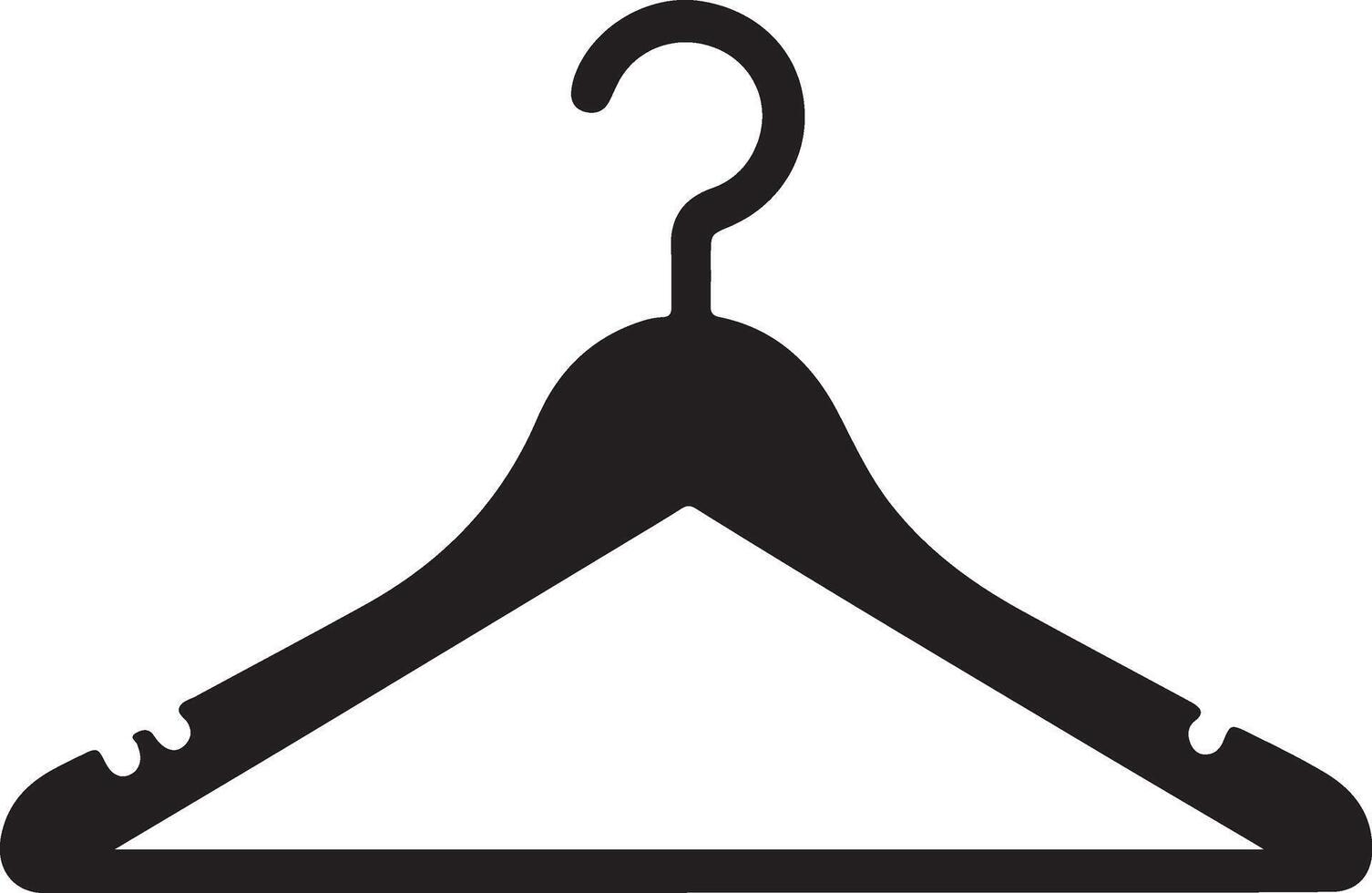 Hanger simple silhouette isolated vector