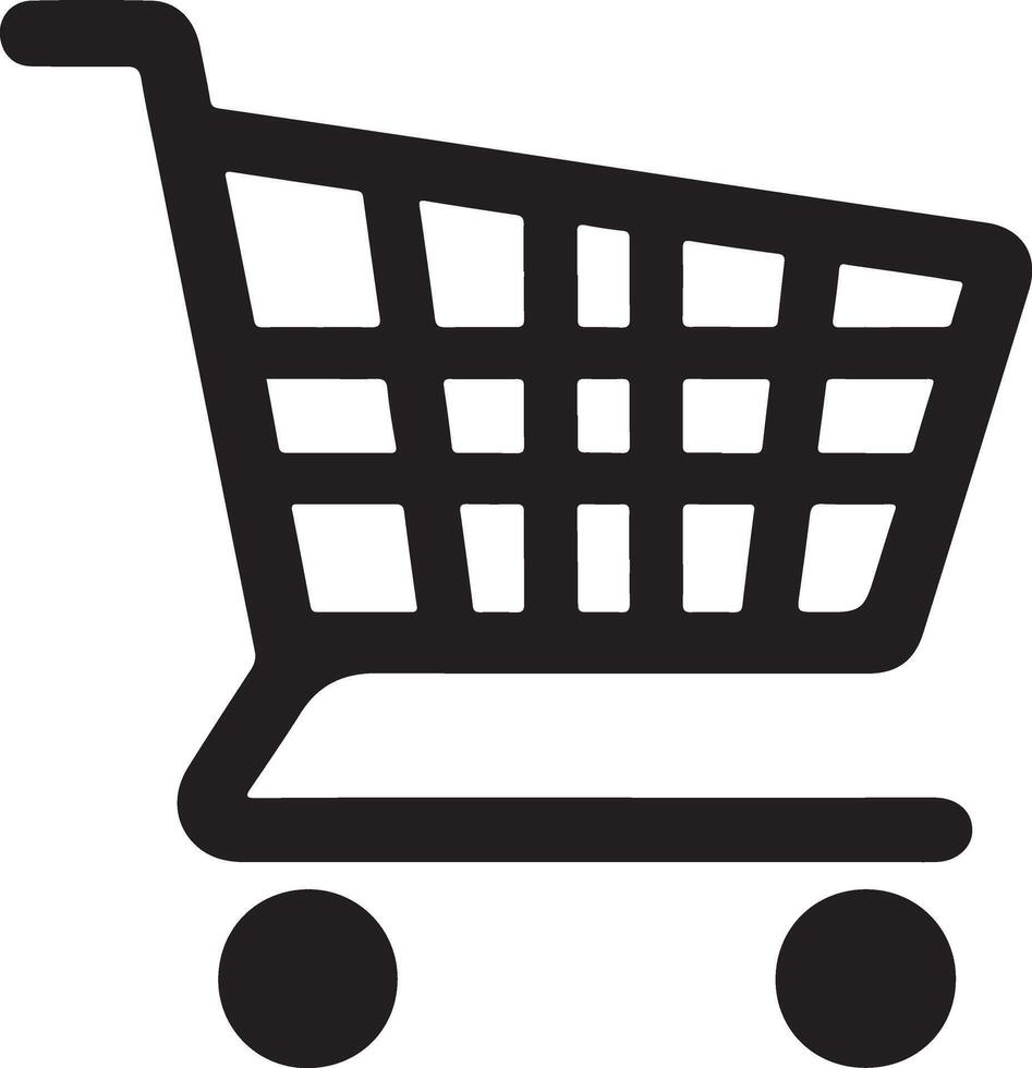 Silhouette of an Empty Shopping Cart vector