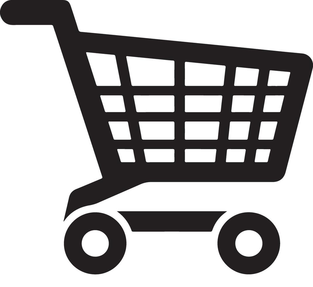 Scalable Shopping Cart Silhouette for Logos vector