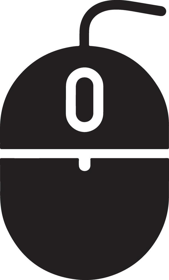 A logo of computer mouse silhouette icon vector