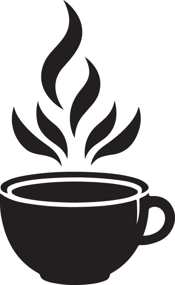 Coffee Cup Silhouette Art, Icons, and Graphics vector