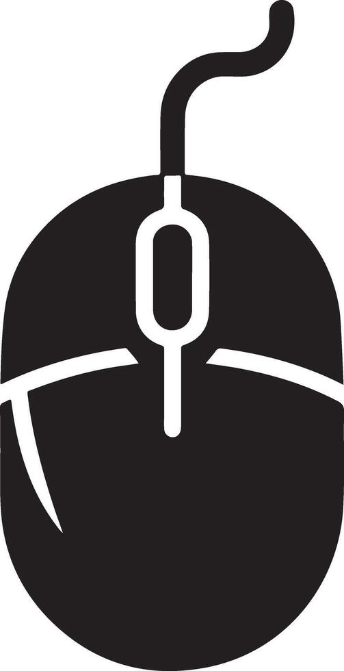 Mouse PC Scroll Up Silhouette Icon. vector
